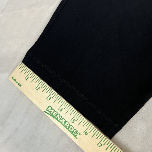 Eileen Fisher Pants Womens Large Black Crepe Crop Elastic Waist Minimal Preppy - Picture 4 of 11